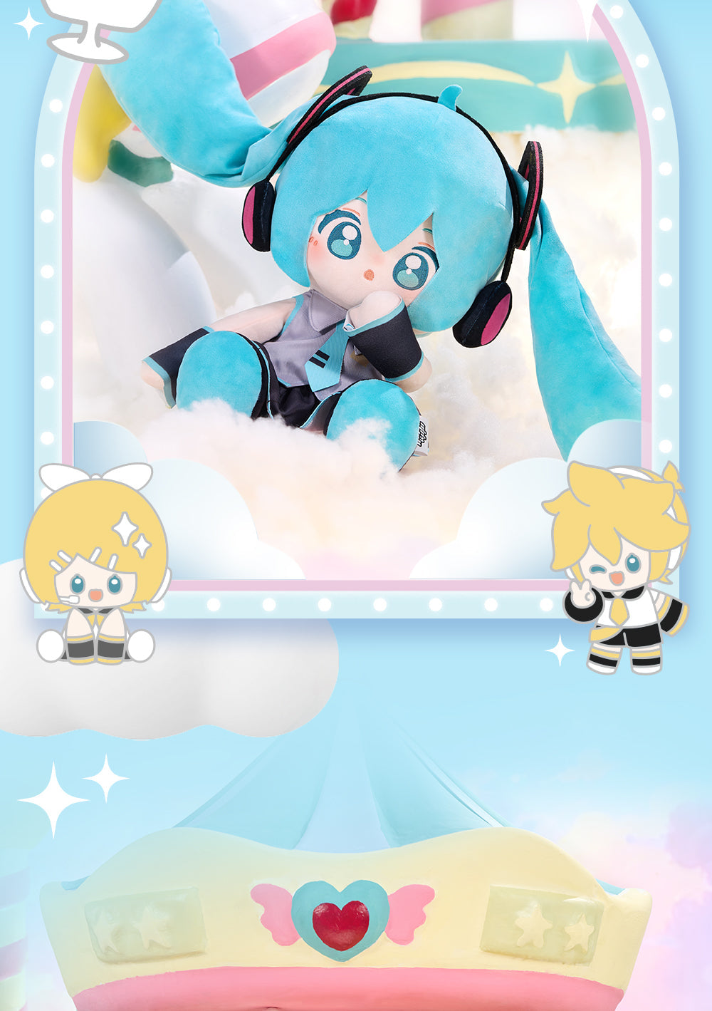 Hatsune Miku - Minidoll - WOW 35cm Huhu Plushy